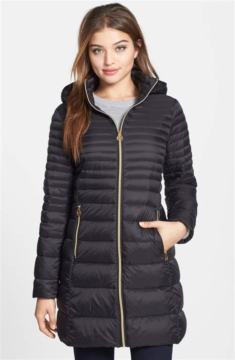 michael kors women's packable down coat|Michael Kors lightweight down coat.